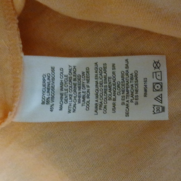 DKNY Peach Linen Blend Sleeveless Maxi Dress XL NWT - Picture 10 of 10